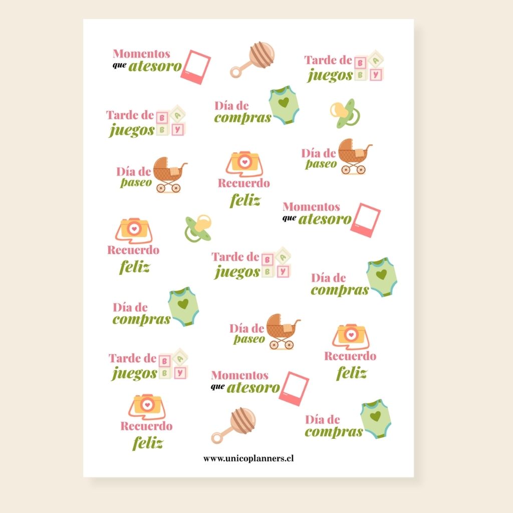 Set de Stickers | Tiny Memories Mi Primer Año