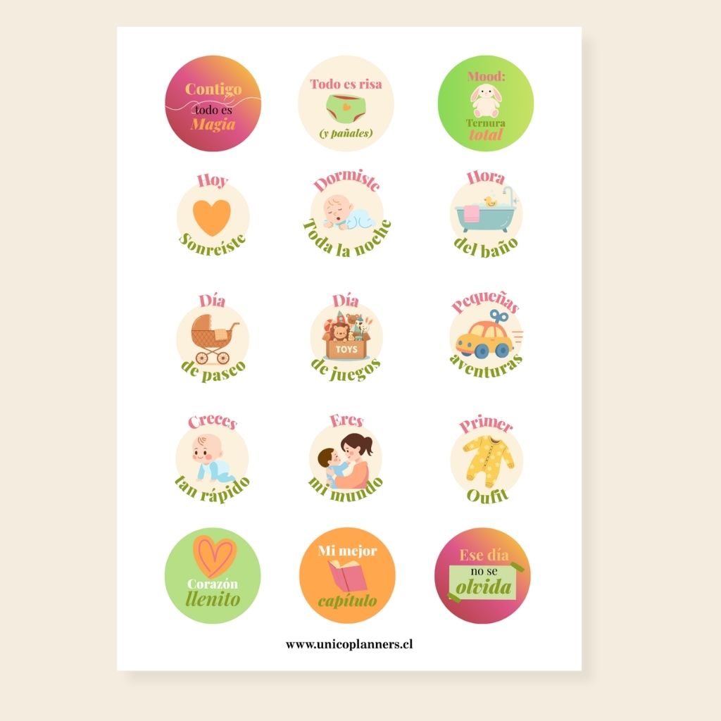 Set de Stickers | Tiny Memories Mi Primer Año