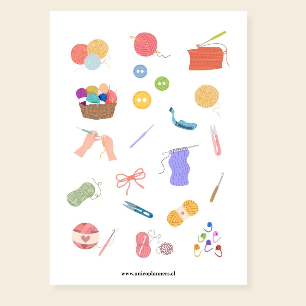 Set de Stickers | Happy Knitting