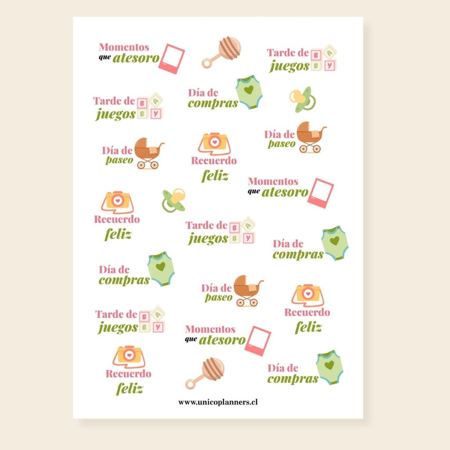 Set de Stickers | Tiny Memories Mi Primer Año