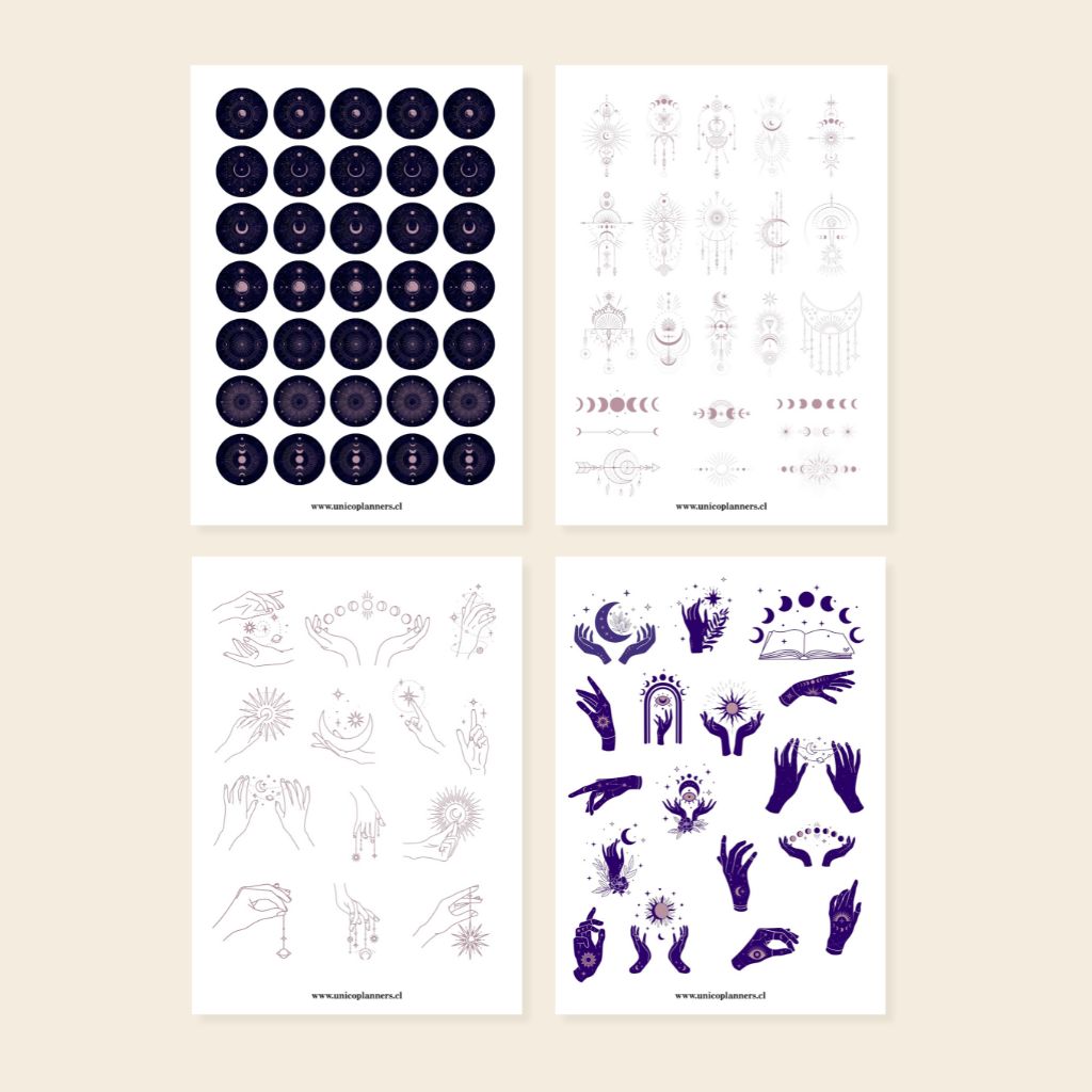 Set de Stickers | Golden Moons