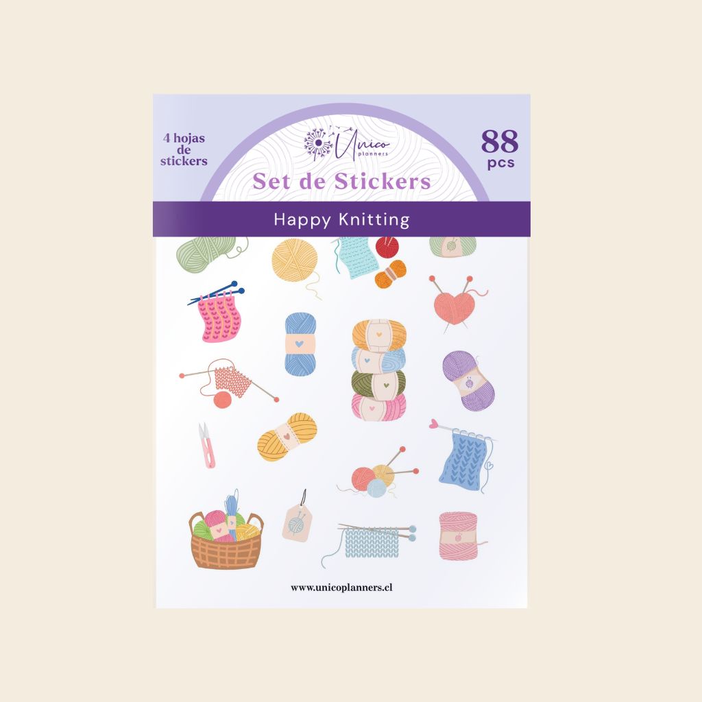 Set de Stickers | Happy Knitting