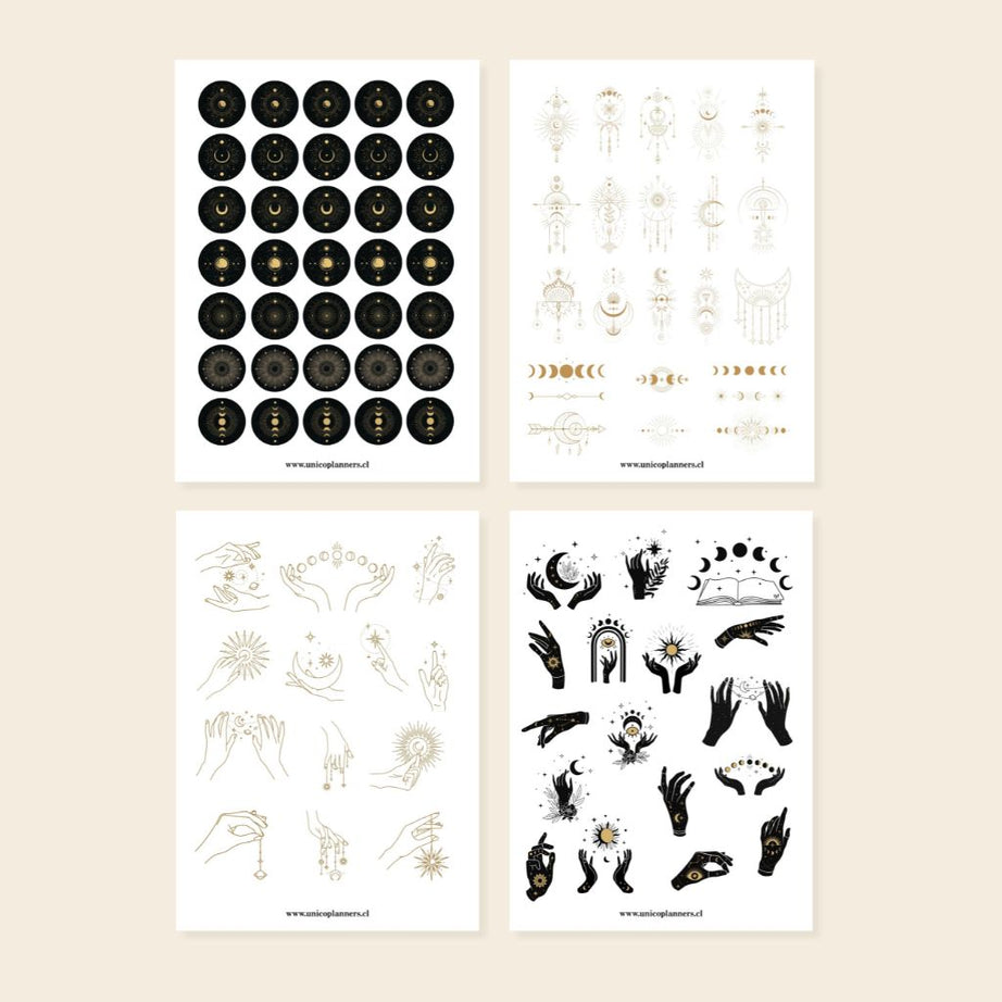Set de Stickers | Golden Moons