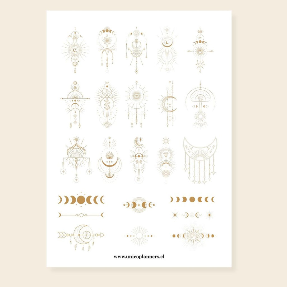 Set de Stickers | Golden Moons