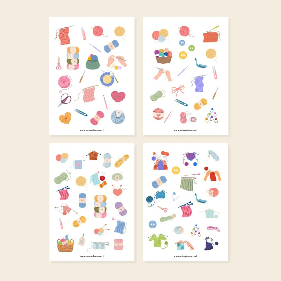 Set de Stickers | Happy Knitting