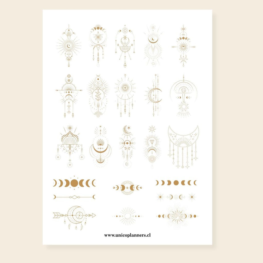 Set de Stickers | Golden Moons