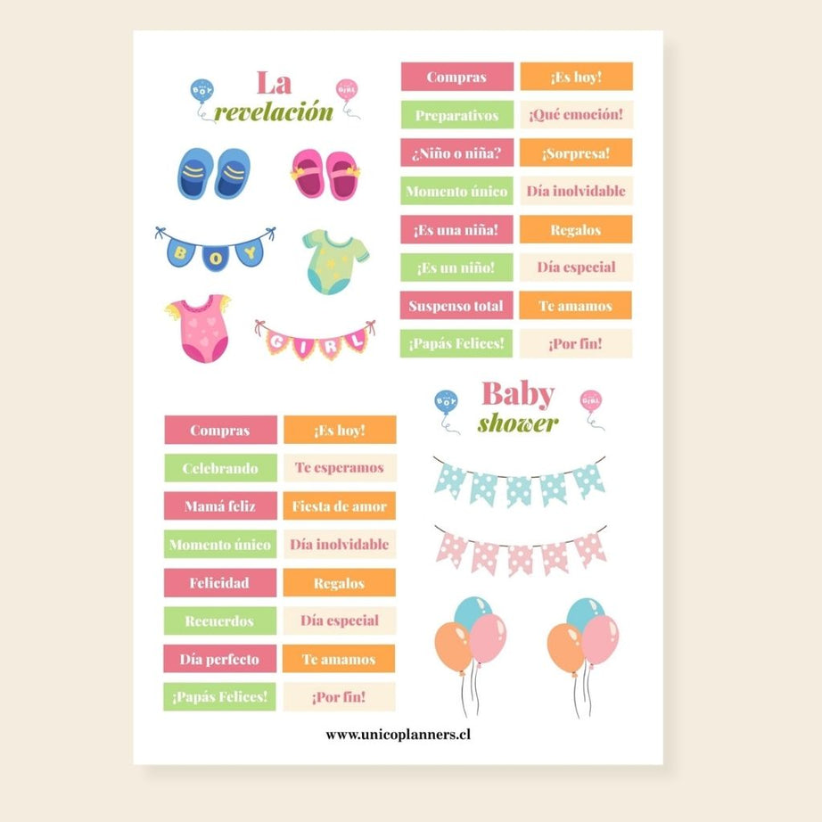 Set de Stickers | Tiny Memories Embarazo