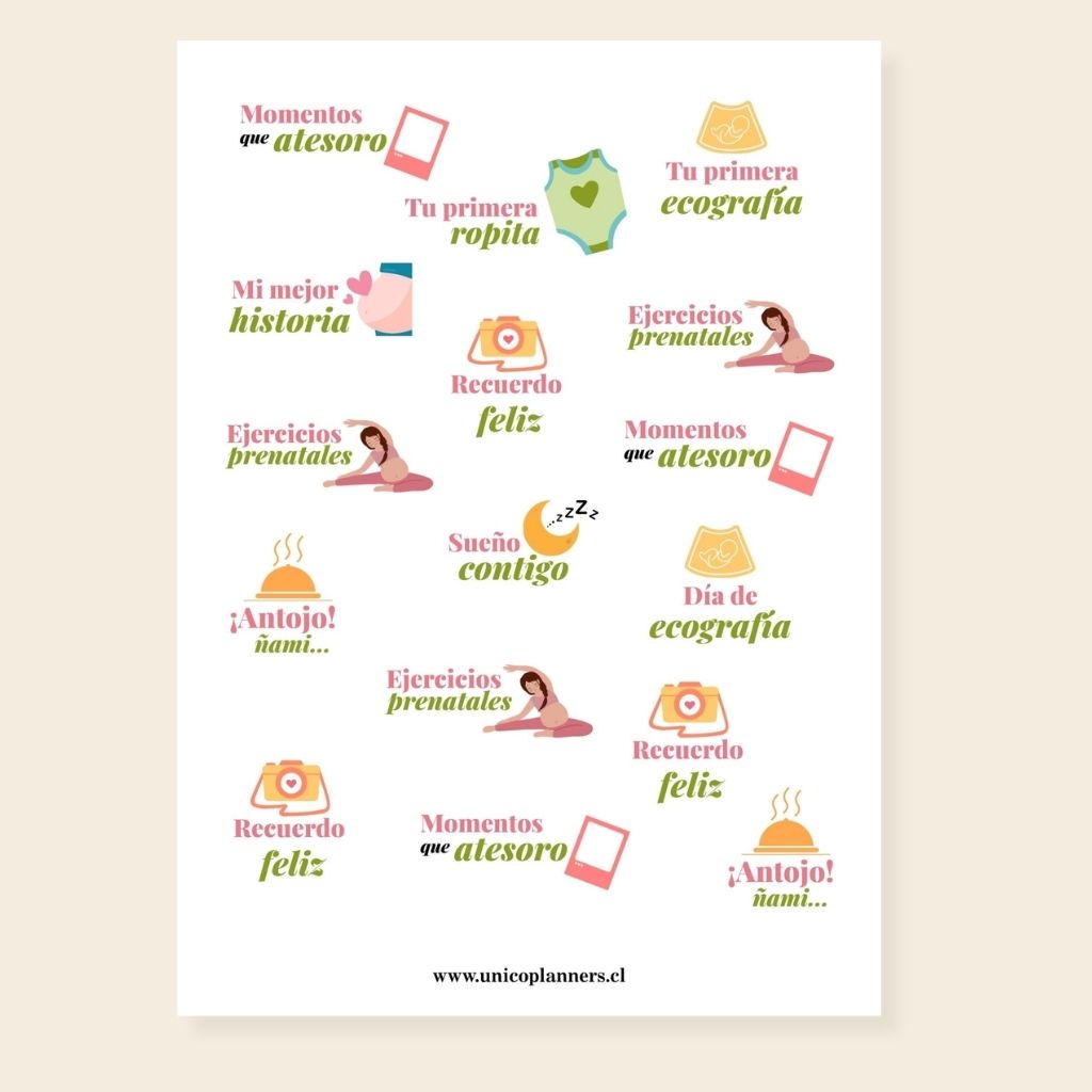 Set de Stickers | Tiny Memories Embarazo