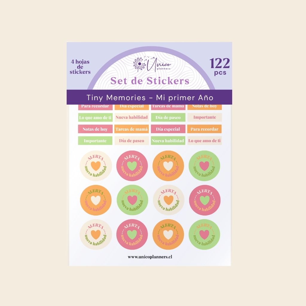 Set de Stickers | Tiny Memories Mi Primer Año