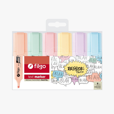 Destacador Text Marker Pastel Estuche 6 un
