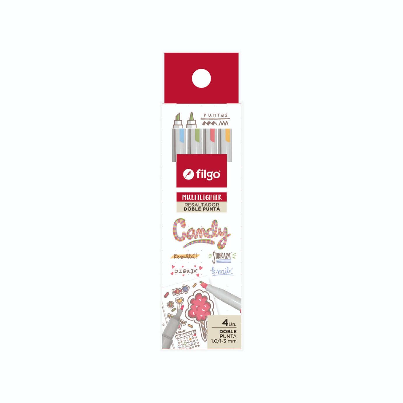 Destacador Doble Punta Multi Lighter Candy Estuche 4 un