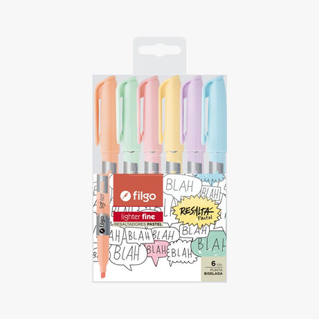 Destacador Lighter Fine Pastel Estuche 6 un